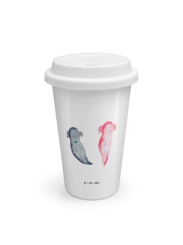 Mr. & Mrs. Panda Thermobecher To Go Axolotl Liebe ohne Spruch in Weiß
