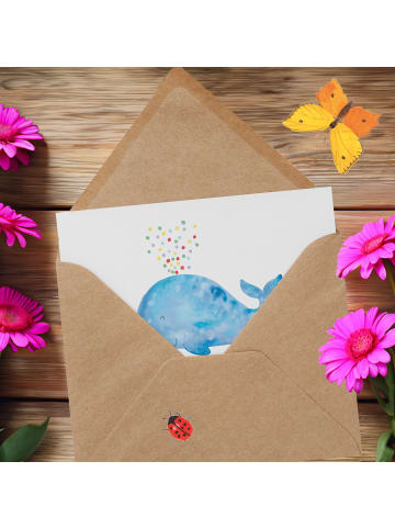 Mr. & Mrs. Panda Geschenkkarte Tagesausflug ans Meer mit Spruch in Weiß