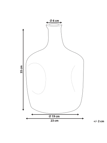 Beliani Blumenvase KERALA in Grün - (W) 23 x (H) 35 x (L) 23 cm
