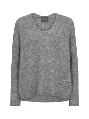 Mos Mosh V-Neck Strickpullover in Grey Melange