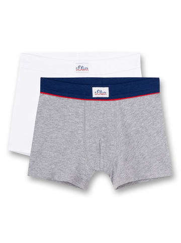 S. Oliver Boxershort in Grau/Weiß