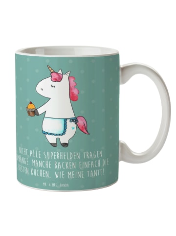 Mr. & Mrs. Panda Becher Super Tante mit Spruch in Meeresbrise