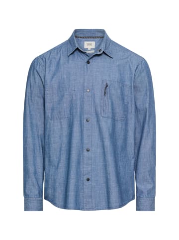 Camel Active Langarm Hemd aus reiner Baumwolle in Blau