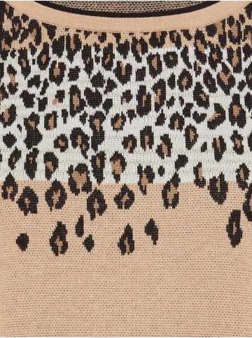 Olsen Strickpullover Urban Wild Henny in beige schwarz - 0001