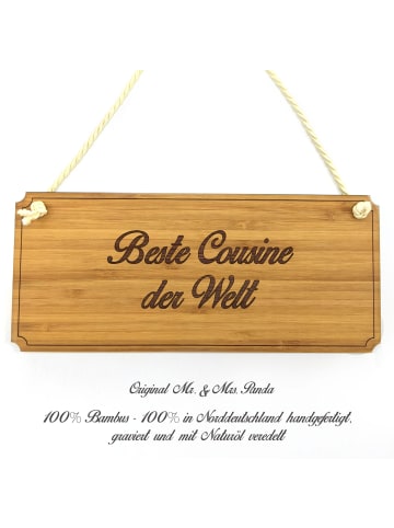 Mr. & Mrs. Panda Holztafel Cousine mit Spruch in Keine Angabe