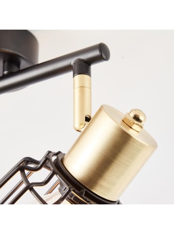 Brilliant Posca Spotrohr 2flg in schwarz matt/messing gebürstet