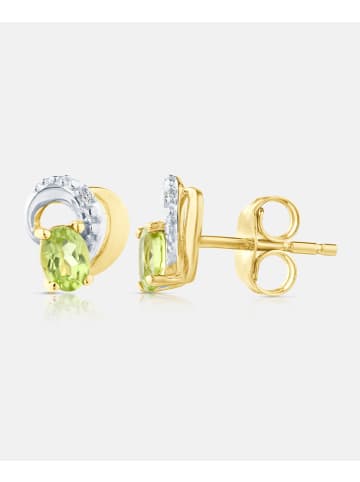 Diamant L'éternel Ohrstecker, mit Peridot, 375 Gelbgold