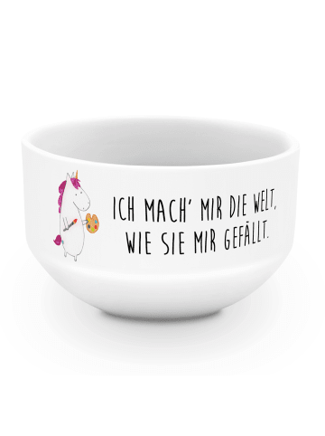 Mr. & Mrs. Panda Müsli Schüssel Einhorn Künstler mit Spruch in Weiß