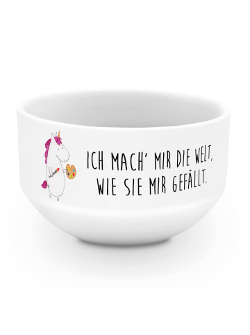 Mr. & Mrs. Panda Müslischale Einhorn Künstler mit Spruch in Weiß