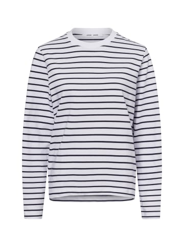 SAMSOE & SAMSOE Langarmshirt Sacamino in weiß marine