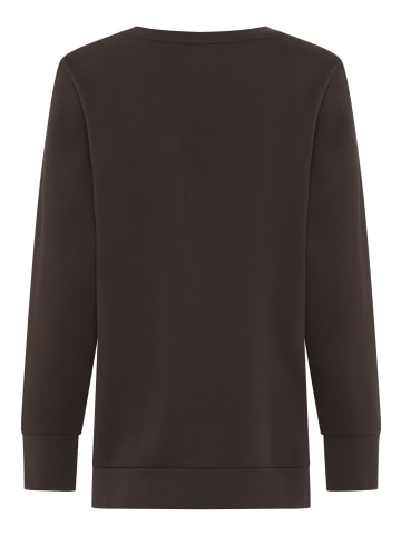 Laura Scott Longsweatshirt in Kaffeebraun