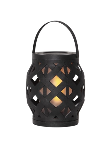 STAR Trading Batterie Laterne Flame Lantern, 16cm, schwarz