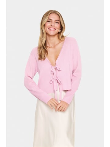 SAINT TROPEZ Strickjacke DagnySZ Gerade Passform in Pink Nectar