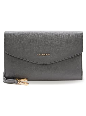 Lazarotti Bologna Leather Clutch Tasche Leder 23 cm in grey