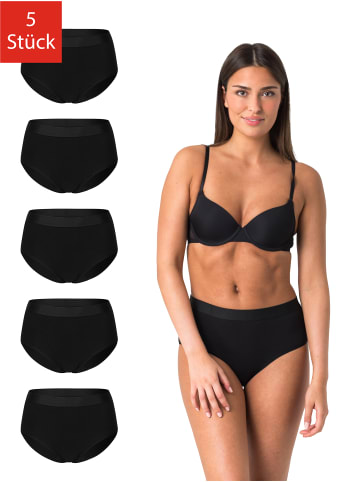 Elsie 5er Pack High Waist Hüftslip in Schwarz