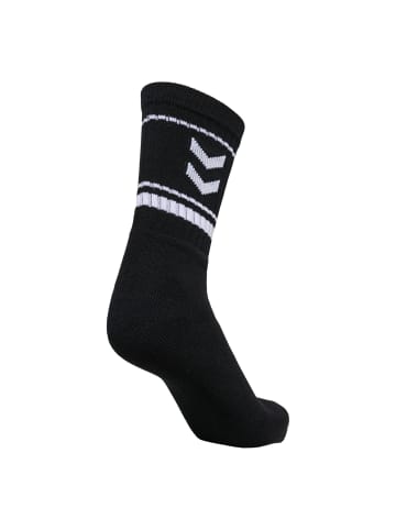 Hummel 6-er Set Sport Freizeit Basic Socken mit Logo in Schwarz-Bordeaux