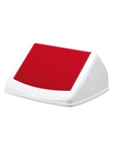Durable Abfalleimer DURABIN FLIP VEH2012037 36,6x74,7x32cm weiß/rot