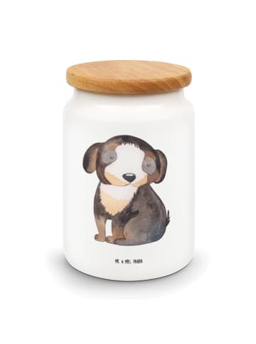 Mr. & Mrs. Panda salzdose Hund Entspannen ohne Spruch in Weiß