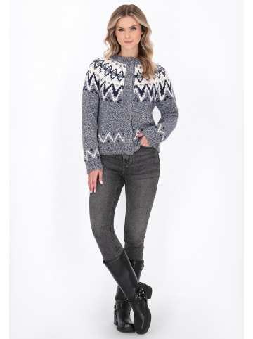 DreiMaster Women Cardigan in navy multicolor