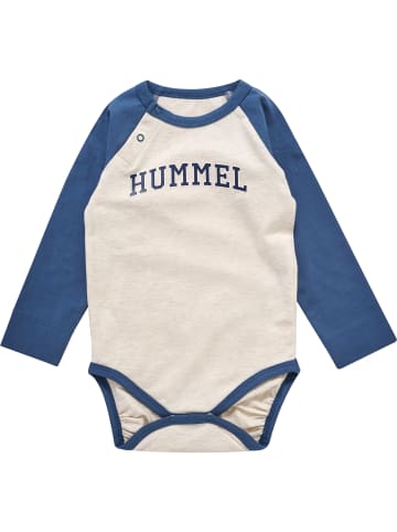 Hummel Druckknopf Strampler Raglanärmel Hmlblixen E-Sport Jungen in WHITECAP GRAY