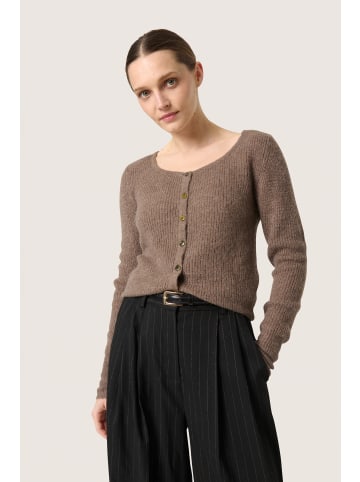 Soaked in Luxury Strickjacke SLTuesday Slim fit in Walnut