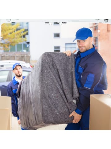 relaxdays 24 x Umzugsdecke in Grau - (B)200 x (H)150 cm