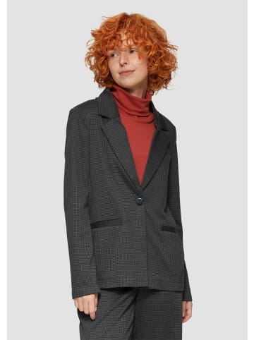 QS Indoor-Blazer langarm in Grau-schwarz