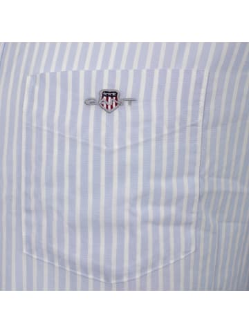 Gant Langarmhemd Reg Classic Poplin Stripe in hellblau