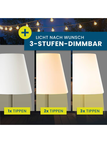 HOBERG Standleuchte dimmbar 220V schwarz/weiß 187cm hoch Weiß