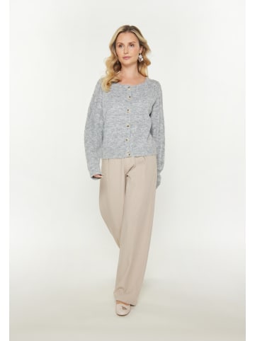 Usha Women Cardigan in grey melange