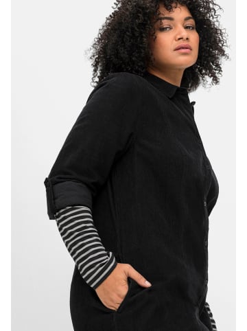 sheego Hemdblusenkleid in schwarz