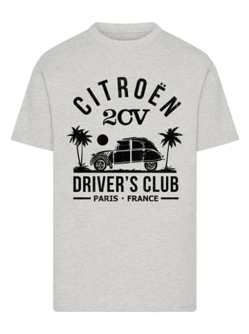 F4NT4STIC T-Shirt Citroën 2CV Driver's Club Black Beach in grau meliert