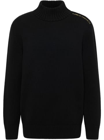 Carlo Colucci Strickpullover Divenuto in Schwarz