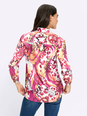 Heine Druckbluse in fuchsia-erdbeere-bedruckt