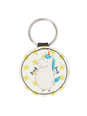 Mr. & Mrs. Panda Anhänger Einhorn Fitness ohne Spruch in Weiß