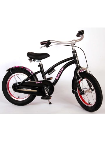 Volare Kinderfahrrad Miracle Cruiser Mädchen 14 Zoll Kinderrad Mattschwarz 4 Jahre