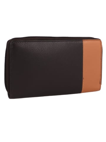 Greenburry Nappa Geldbörse RFID Schutz Leder 19.5 cm brown-tan