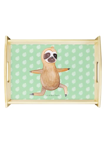 Mr. & Mrs. Panda teetablett Faultier Yoga ohne Spruch in Tropengrün