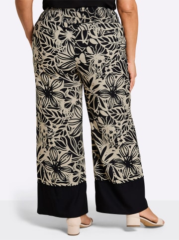 sheego Web-Hose in schwarz-sand-bedruckt