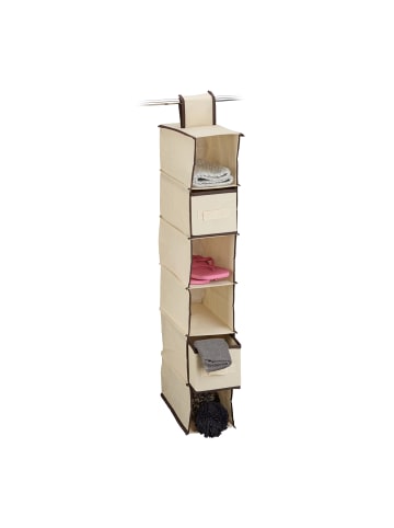 relaxdays 4 x Hängeregal in Beige - (B)14,5 x (H)82 x (T)30 cm