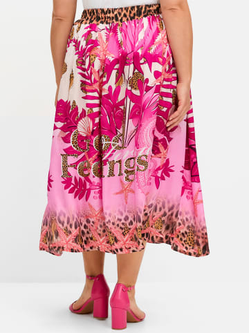 sheego Rock in pink gemustert