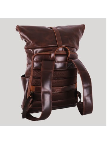 Buckle & Seam Nomad Business-Rucksack Leder 61 cm Laptopfach in brown