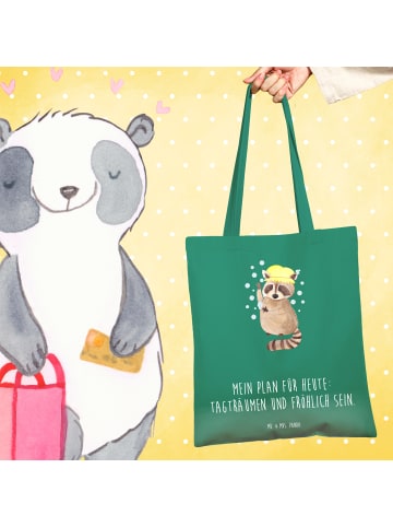 Mr. & Mrs. Panda Tasche Waschbär mit Spruch in Mint