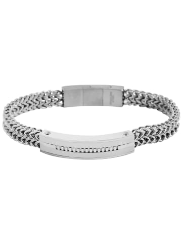 Adeliás Unisex Armband – Panzerarmband aus Edelstahl 22,5 cm in silber