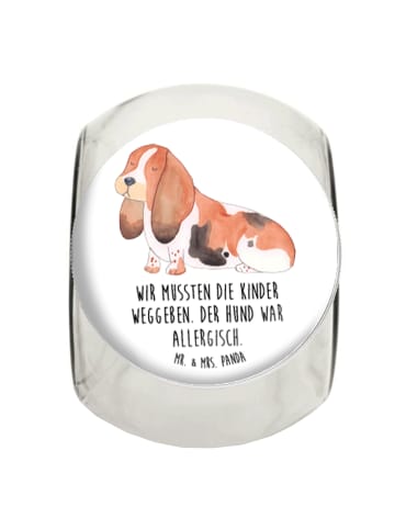 Mr. & Mrs. Panda Bonboniere Hund Basset Hound mit Spruch in Weiß