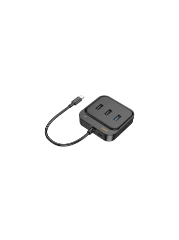 HOCO HOCO HUB-Adapter 6in1 Typ C für HDTV+RJ45+USB3.0+USB2.0*2+PD100W in Schwarz