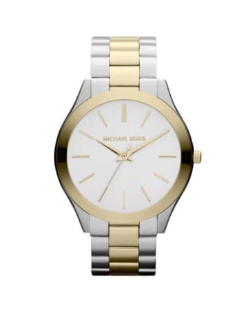 Michael Kors Slim Runway Uhr silber gold MK3198