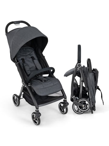 COSTWAY Kinderwagen einhändig klappbar in Grau