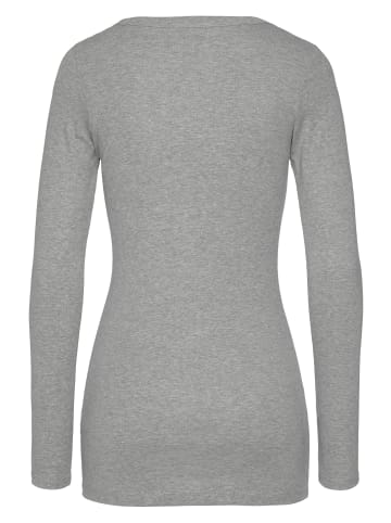 FLASHLIGHTS Langarmshirt in grau, schwarz