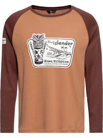 King Kerosin Longsleeve "The Islander" in Braun